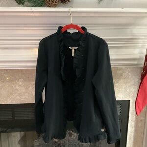 Matilda Jane | All Is Calm Ruffle Jacket in Black EUC Size Medium